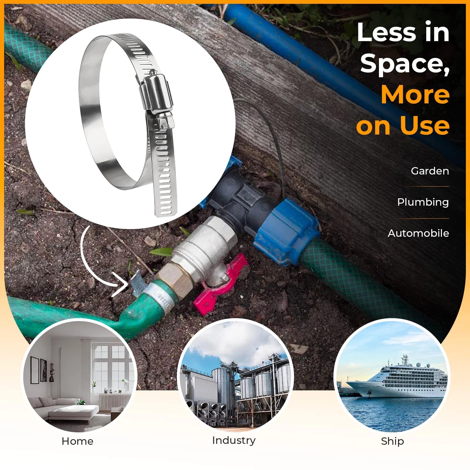 HomeDIYer Single Wire Spring Clip for silicone hose and fuel line connections