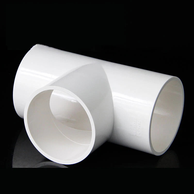 PVC 16mm-125mm Equal Tee Connector Socket Coupling Pressure Pipe Fittings White
