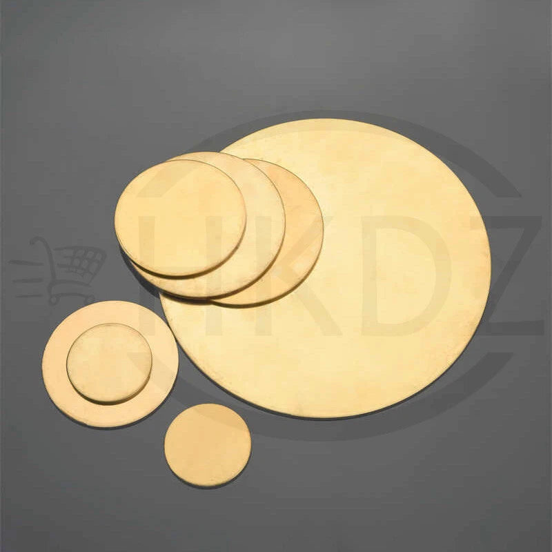 H62 Solid Brass Discs Plate Round Sheets Thickess 0.3mm-3mm Diameters 10-300mm