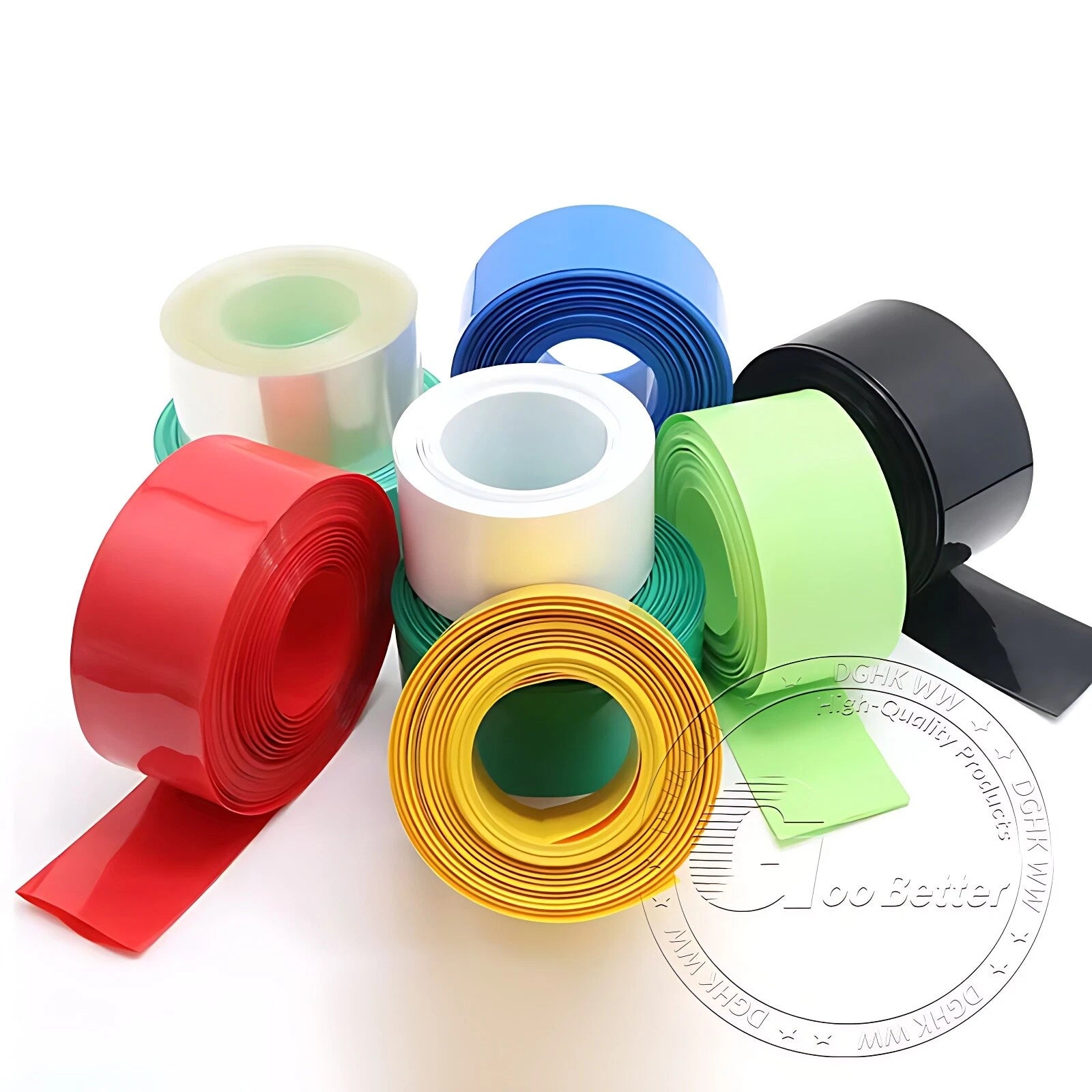 PVC Heat Shrink Tubing for Battery Packs — 7mm to 242mm, 10 Colors
