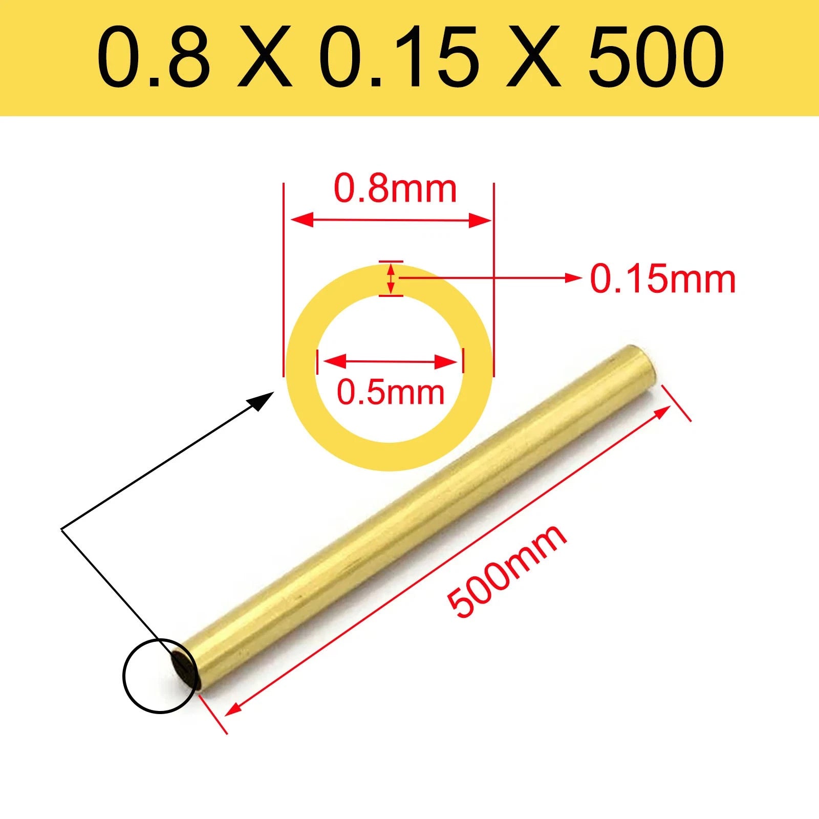 Brass Tubes ROUND PIPE Cu 62% OD 2mm 3mm 4mm 5mm 6mm 7mm 8mm 9mm 10mm To 90mm