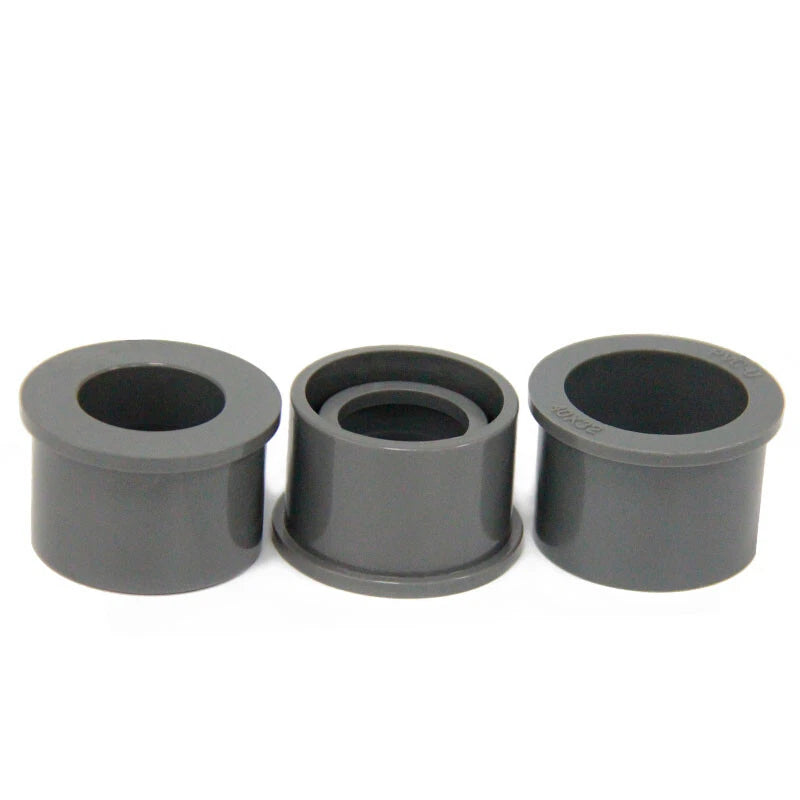 20mm to 90mm PVC Pipe Eccentric Reducing Bushing Fittings Connector Joints Grey