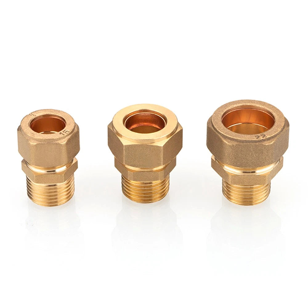 Brass Compression Ferrule Fittings with Male Thread for Copper Tube