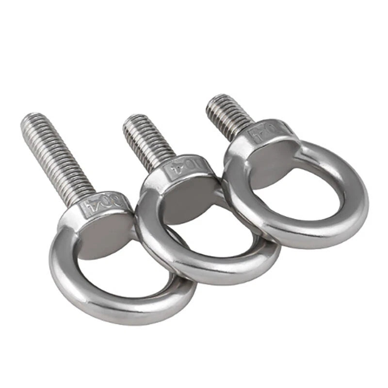 M3–M24 Stainless Steel Eye Bolts with Metric Thread — 304 SS Lifting Eyebolt