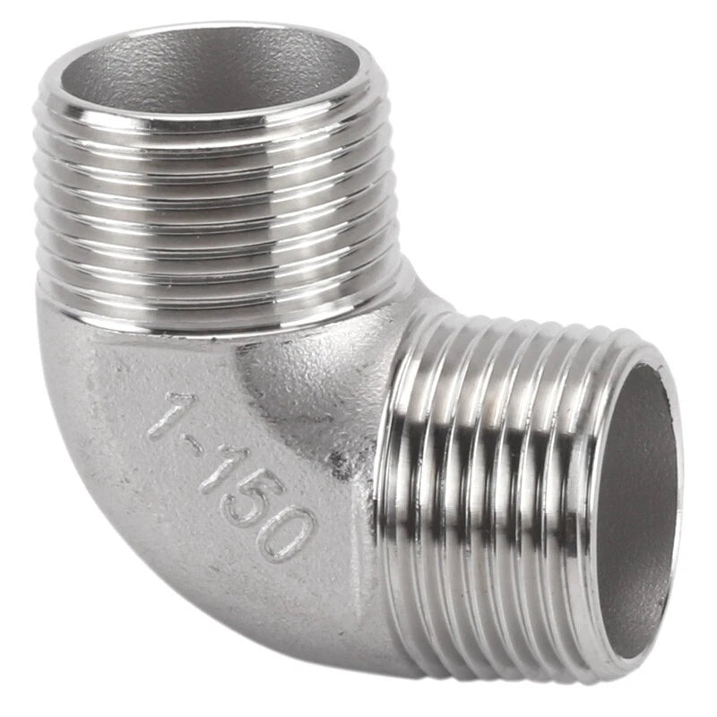 Stainless Steel 90° Elbow BSP Pipe Fittings — Same-Size & Reducing Female/Male Adapters