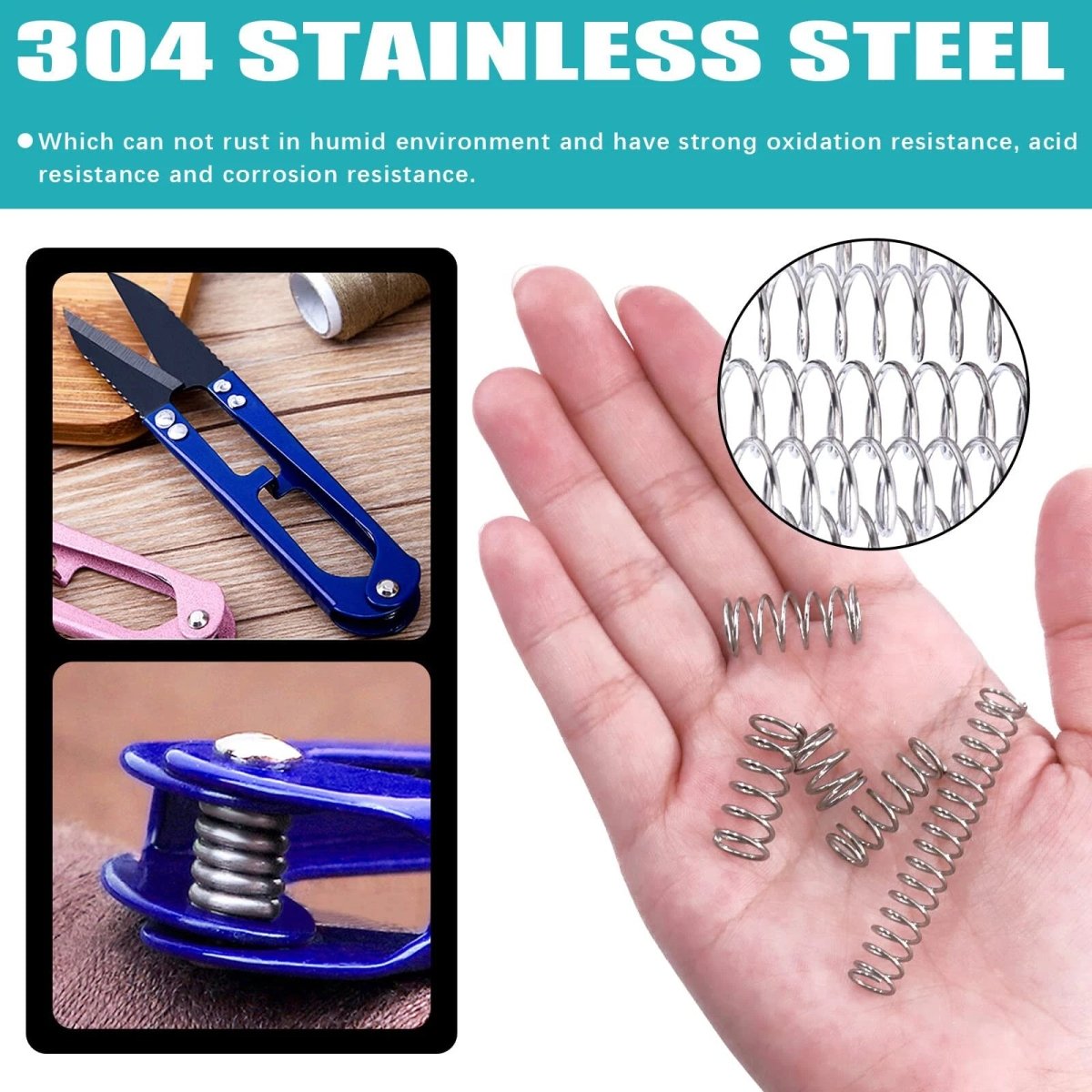 10Pcs 0.15mm WireDia 304 Stainles Steel Compression Spring Pressure Small Spring - HomeDIYer