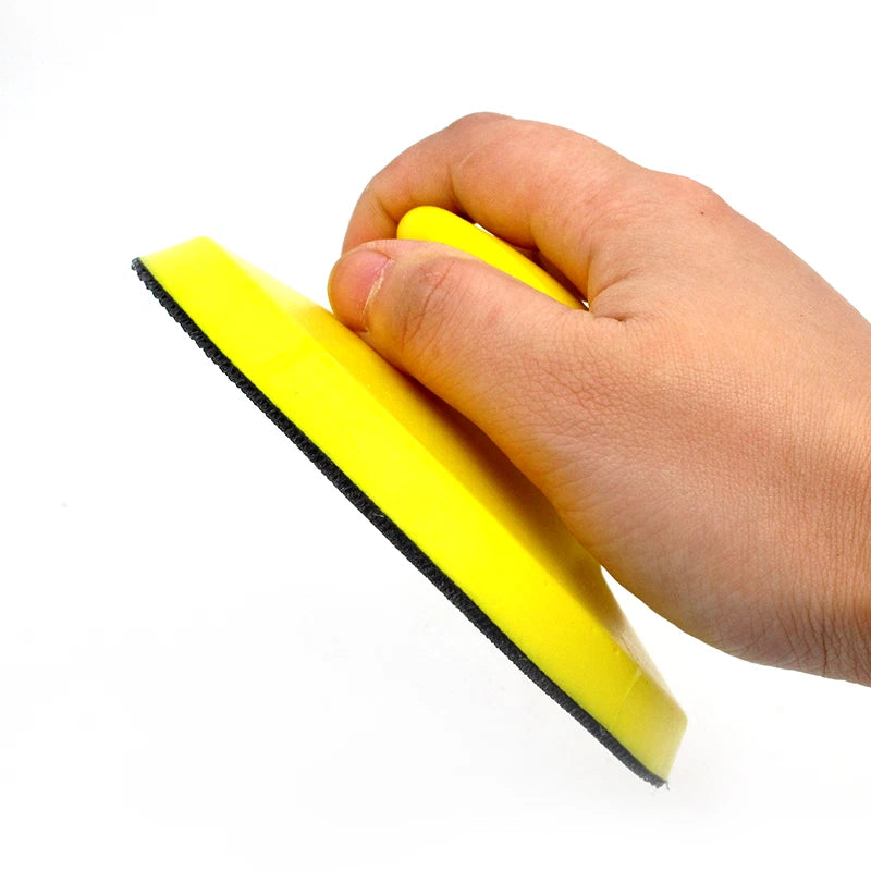 Mouse‑Shaped Hand Sanding Block — Ergonomic Foam Grip with Hook & Loop Base for Standard Sanding Discs