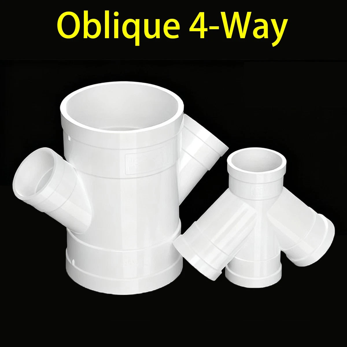 PVC 4-Way Equal Reducer Drainage Pipe Connectors Various Types Tube Fittings
