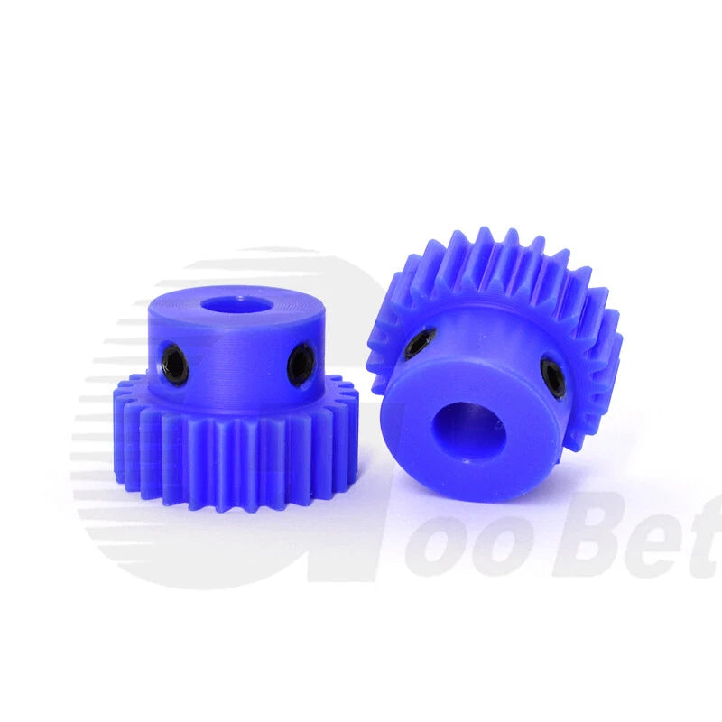 Nylon Mod 1 Spur Gear 15-150 Tooth with Step Pinion Motor Gears Bore 4-16mm Blue