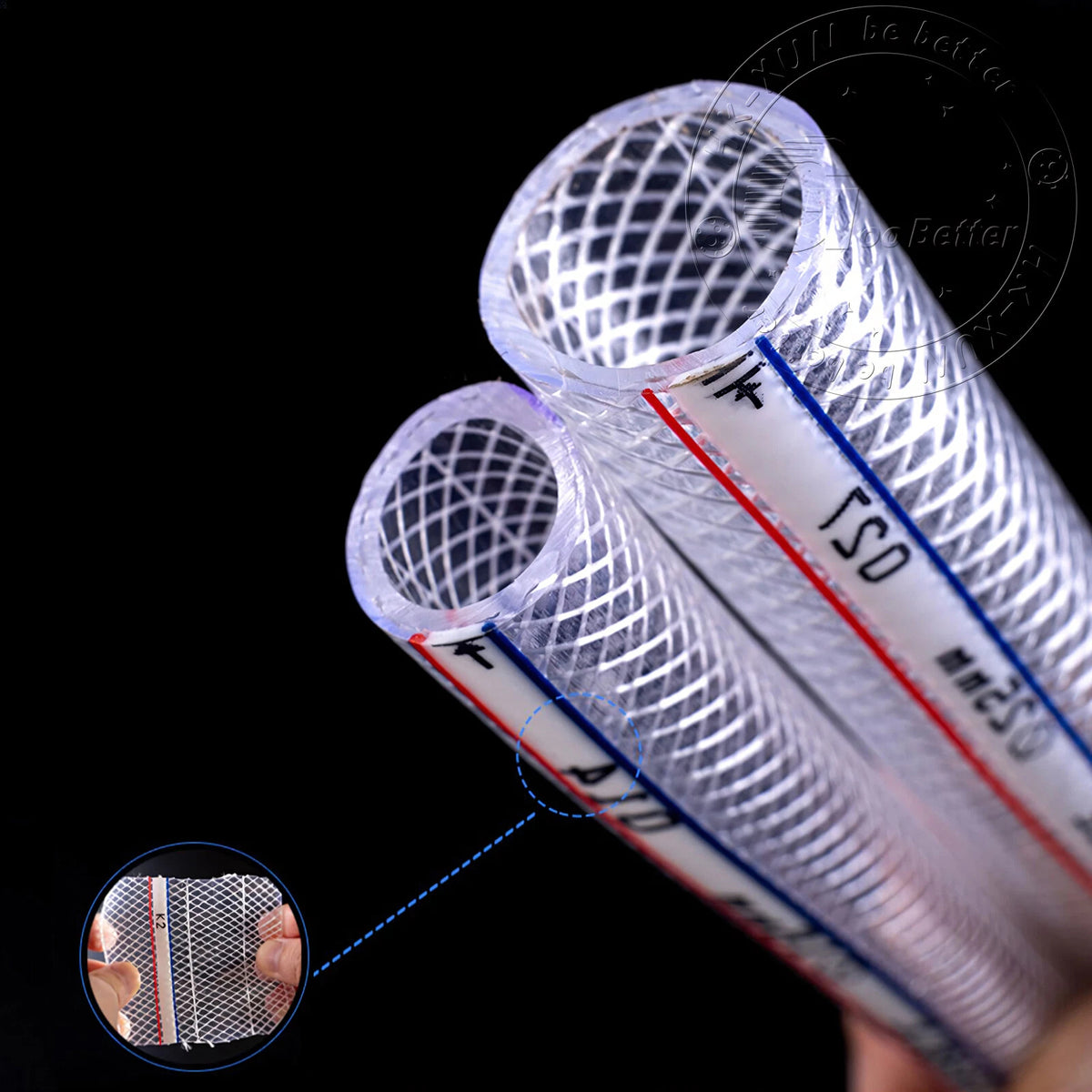 PVC Flexible Braided Tubing — Fish Pond, Hydroponics & Garden Water Hose