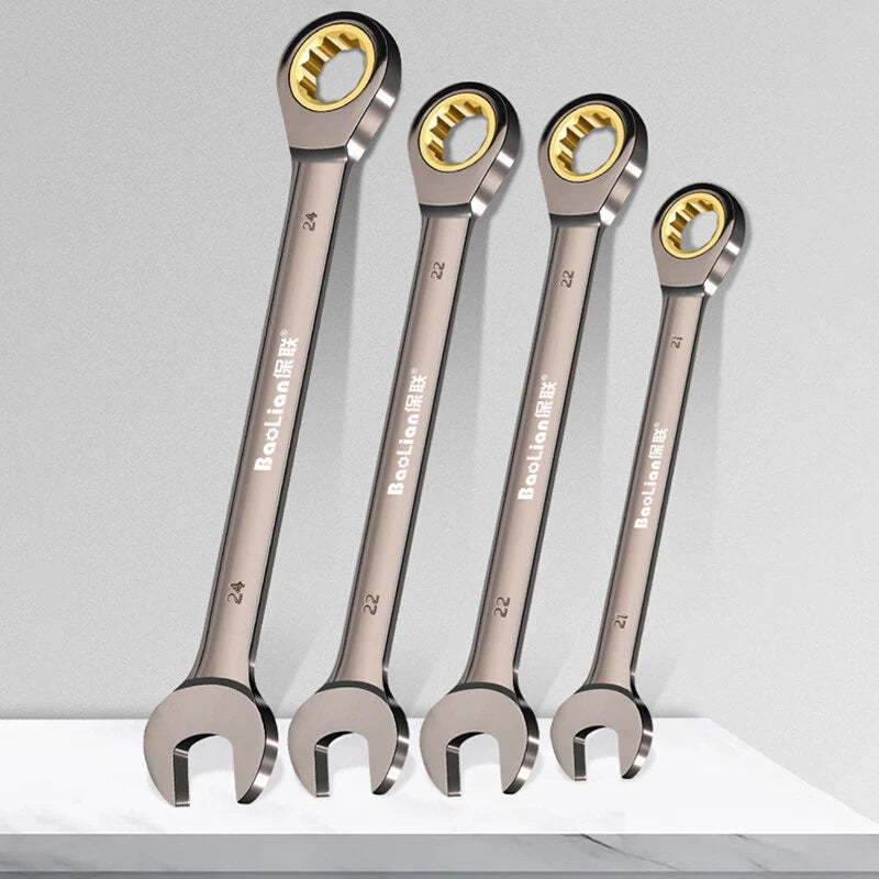 Ratchet Spanner Combination Fixed & Flexi 6 - 32mm Different Sizes Tool Wrench