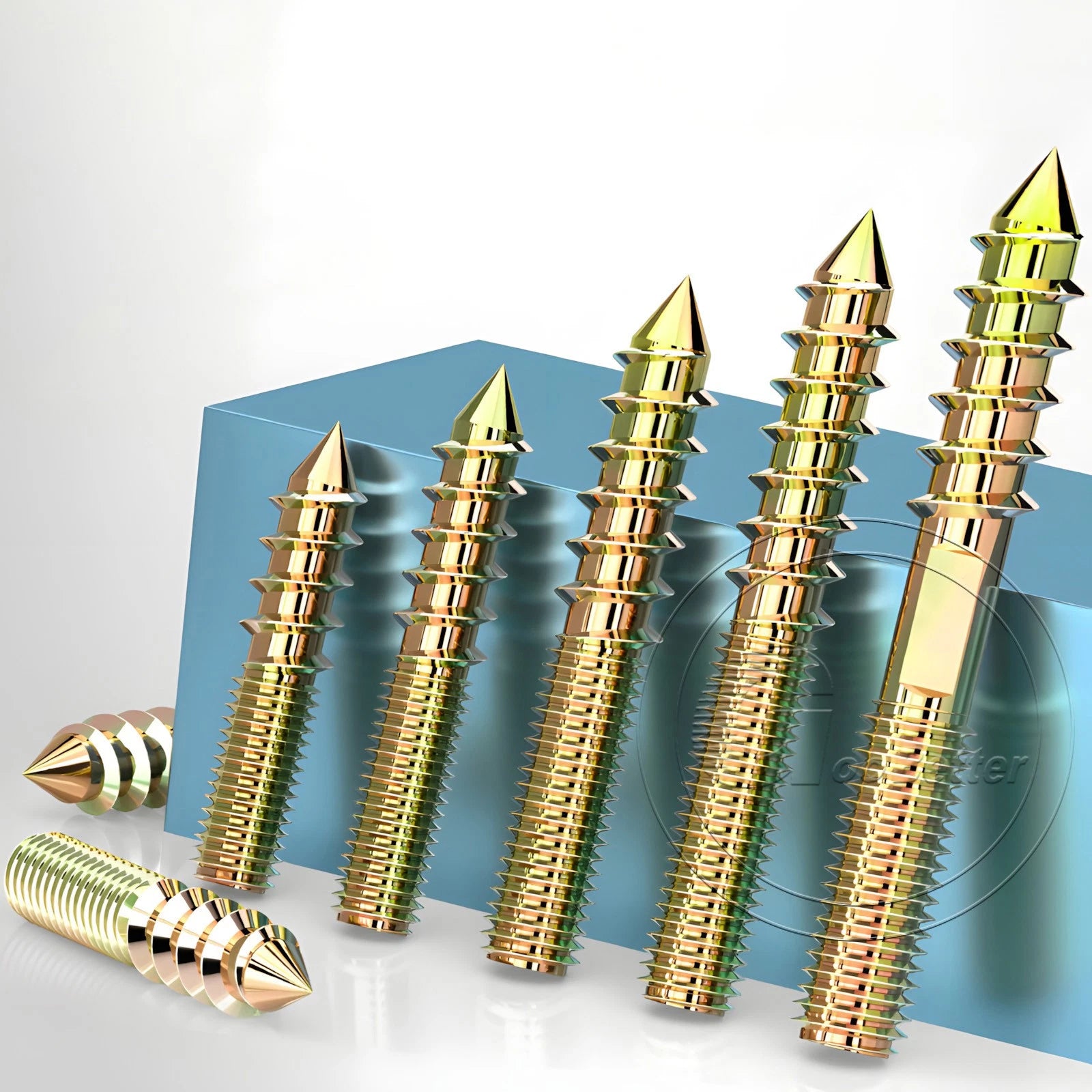 Galvanized Double-Ended Hanger Bolts M4 M5 M6 M8 M10, Wood-to-Metal Screws