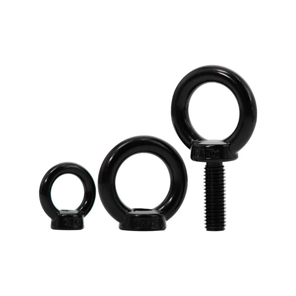 Black 304 Stainless Steel Eye Bolts and Eye Nuts — M3 to M20 Lifting Hardware - HomeDIYer
