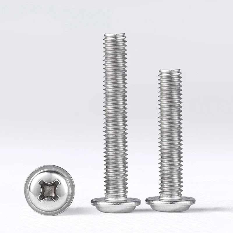Phillips Flanged Pan Head Machine Screws 316 Stainless Steel M3 M4 M5 M6 - HomeDIYer
