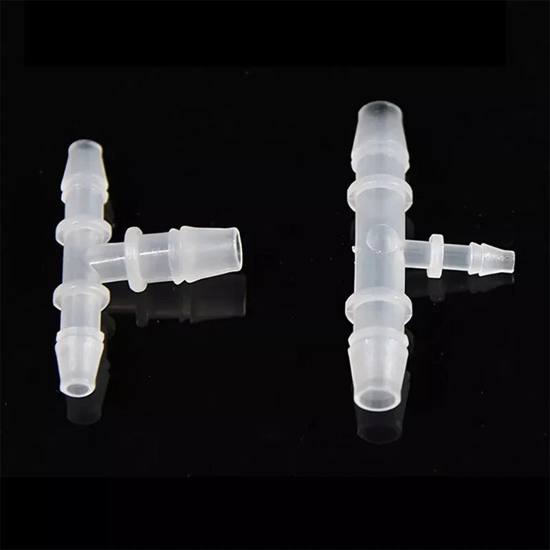 Plastic Hose T-Piece Reducer Connector — Vacuum Tee Joiner for Air & Water Lines