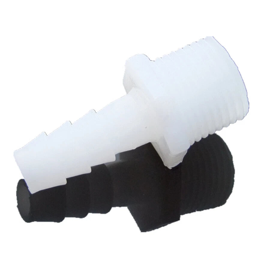 Plastic Barbed Hosetail Connector 8mm 10mm 12mm x Male G1/2" — Pond Pool Hose Adaptor