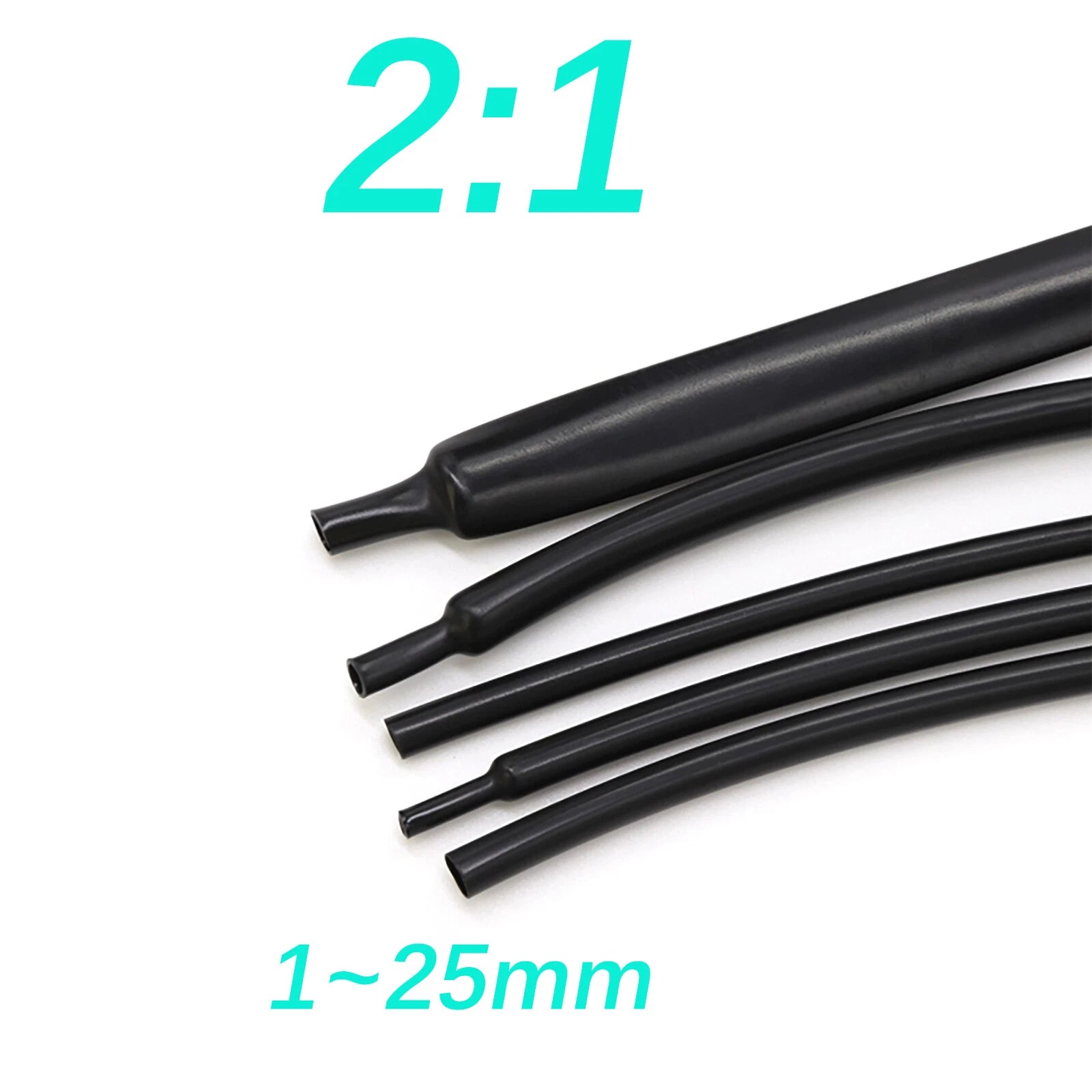 2:1 Adhesive Glue Lined Heat Shrink Tubing – Waterproof Black Heatshrink