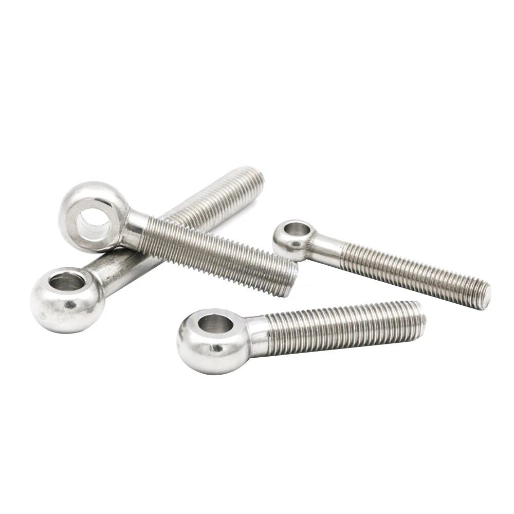 M18 M20 M22 Forged Eye Bolts with Threaded Shank — A2 Stainless Steel Lifting & Rigging Rings - HomeDIYer