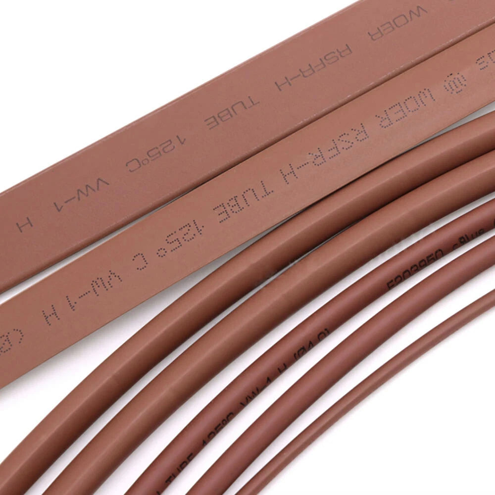Brown Heat Shrink Tubing 2:1 — φ1mm to φ50mm, Electrical Wire Sleeving