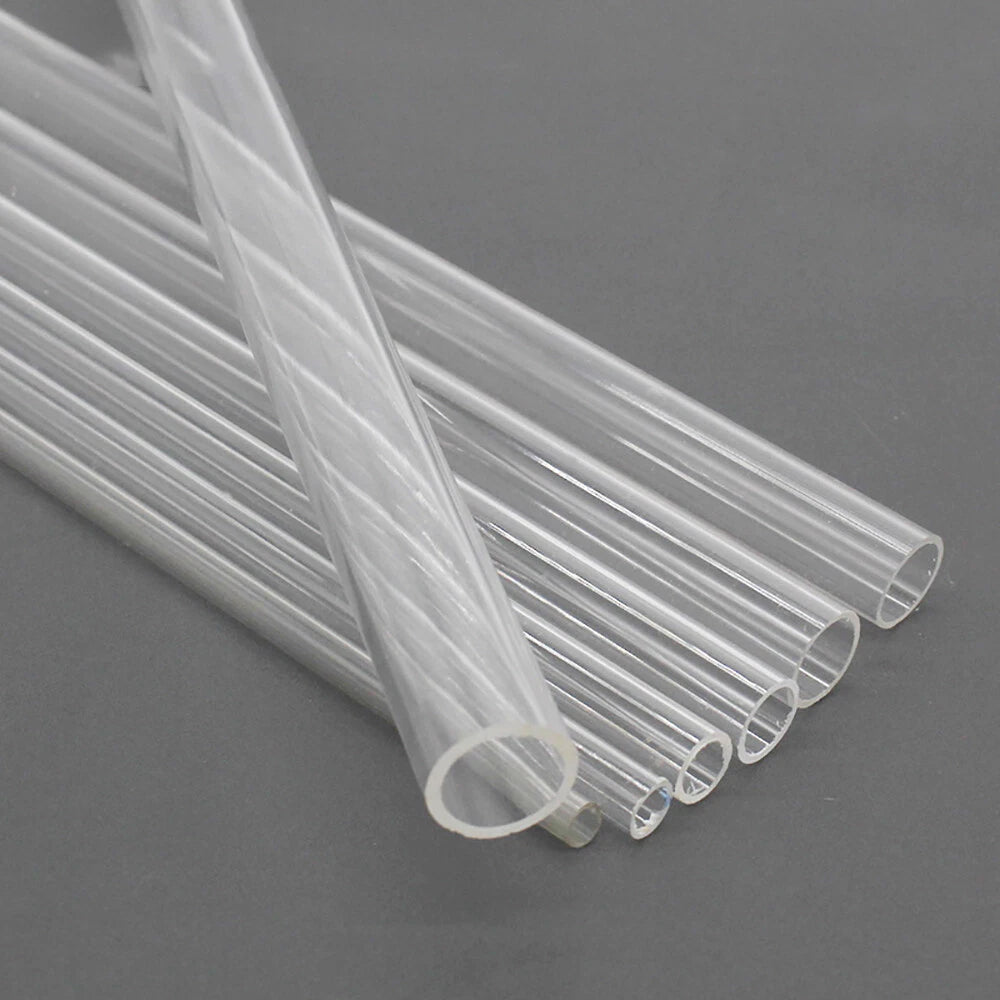 Clear Round Acrylic Tube — OD 8–20mm × 250mm | Perspex Hollow Pipe for Candles & DIY