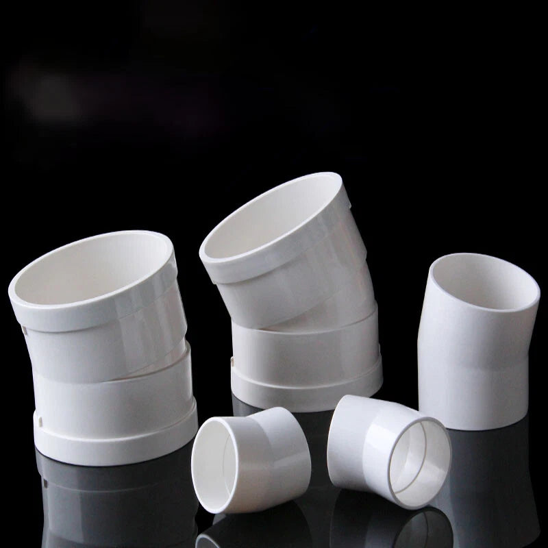 PVC Elbow Drainage Pipes & Fittings 15° 22.5° 30° 45° Bend Anti-odor 50-160mm