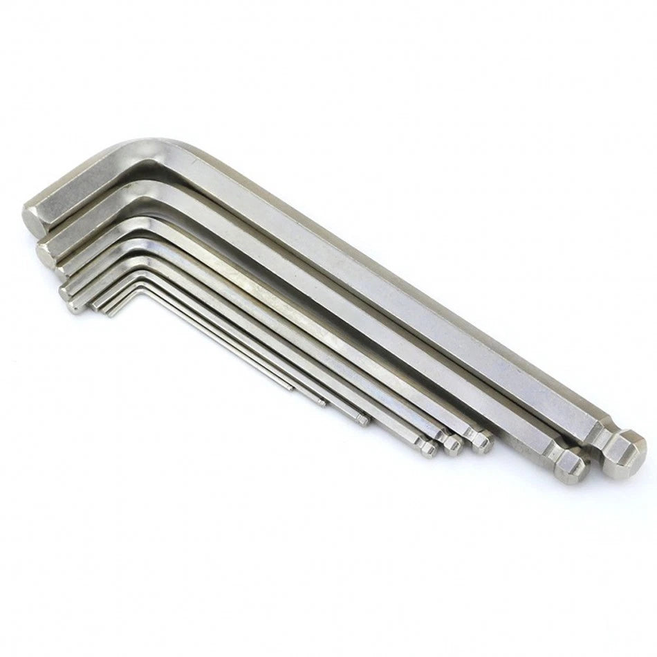 BSW HEX ALLEN KEY WRENCH LONG-SHORT ARM BALL-FLAT END Holder CR-V STEEL