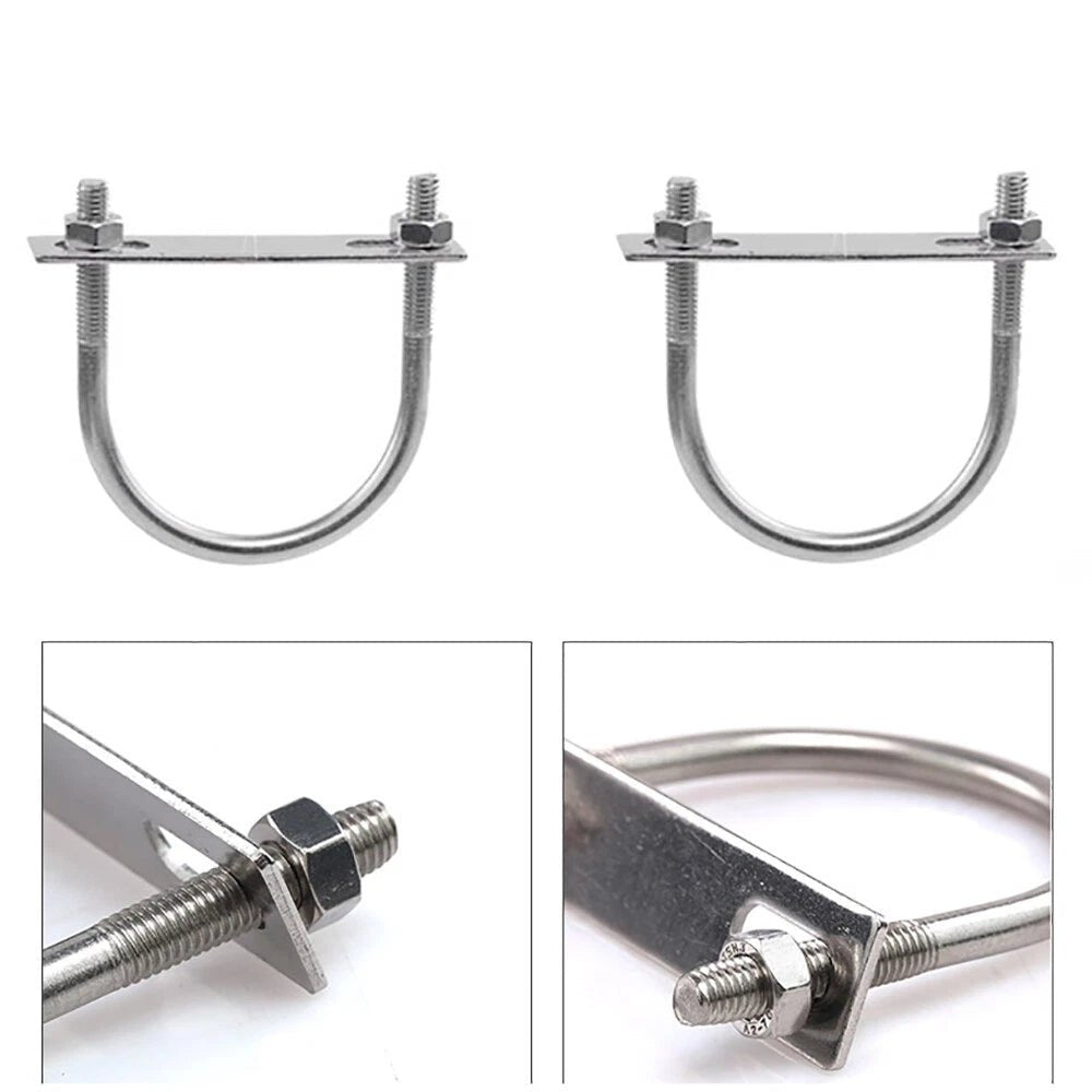M6 M8 M10 M12 U - Bolt with Plate and Nuts – 304 Stainless Steel (A2) - HomeDIYer