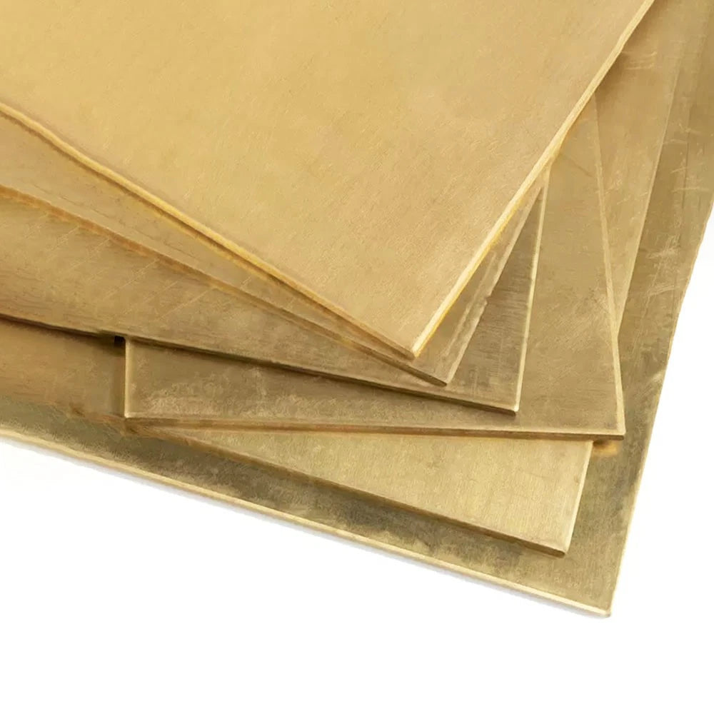 H62 Brass Sheet Plate Thickness 0.5/0.8mm-6mm Square Metal Plate DIY Brass Sheet
