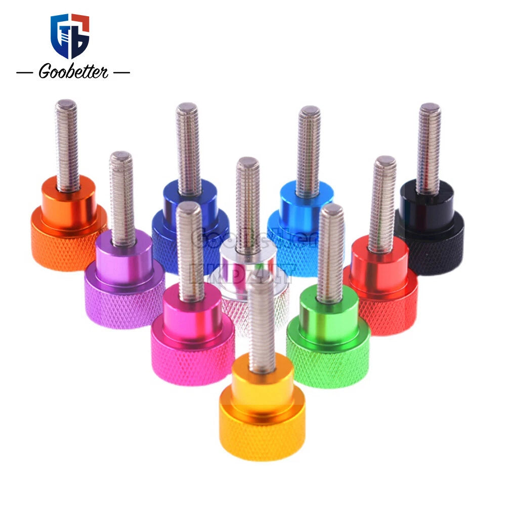 M6 Knurled Thumb Screws Hand Tighten Grip Knob Bolts Adjustable Long 6mm - 100mm
