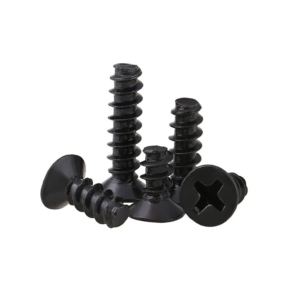 M1.4~M4 Countersunk Pozi Self Tapping Black Zinc Blunt End Metal Sheet Screws