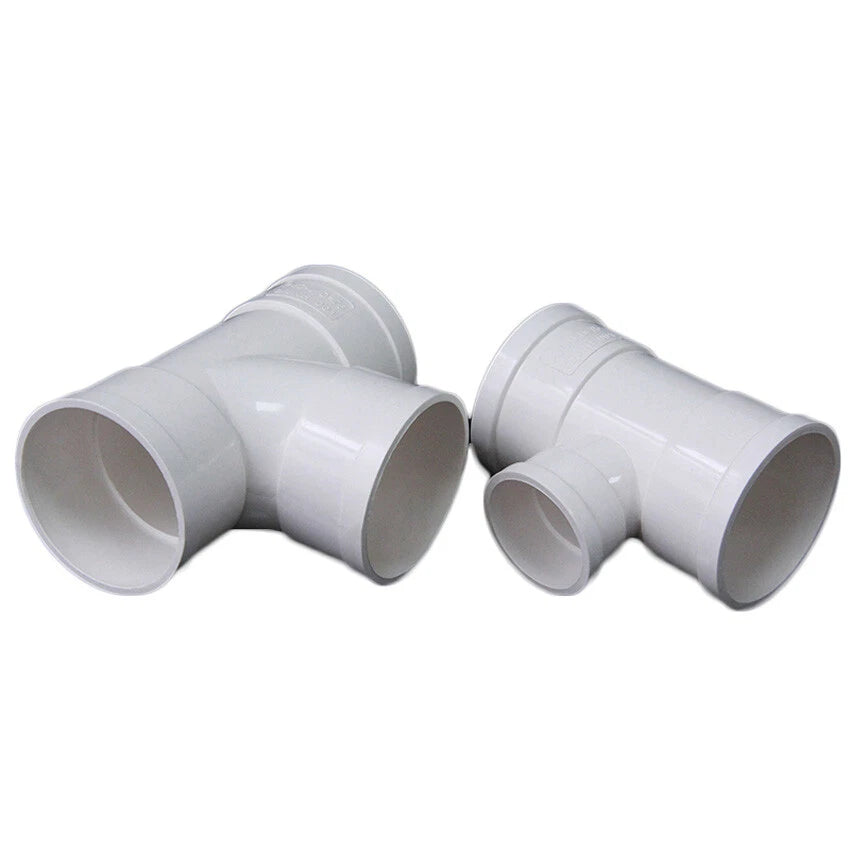 50-200mm PVC Drainage Pipe T-Shape Tee 3-Way Connector Adapter Drain Fittings