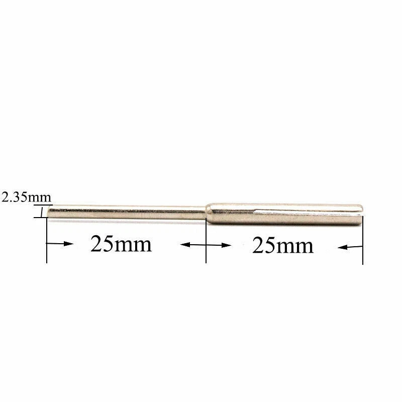 3‑Piece Straight Slim Tapered Split Spindle Mandrel Set — 2.35mm Shank for Jewelry Polishing and Fine Sanding