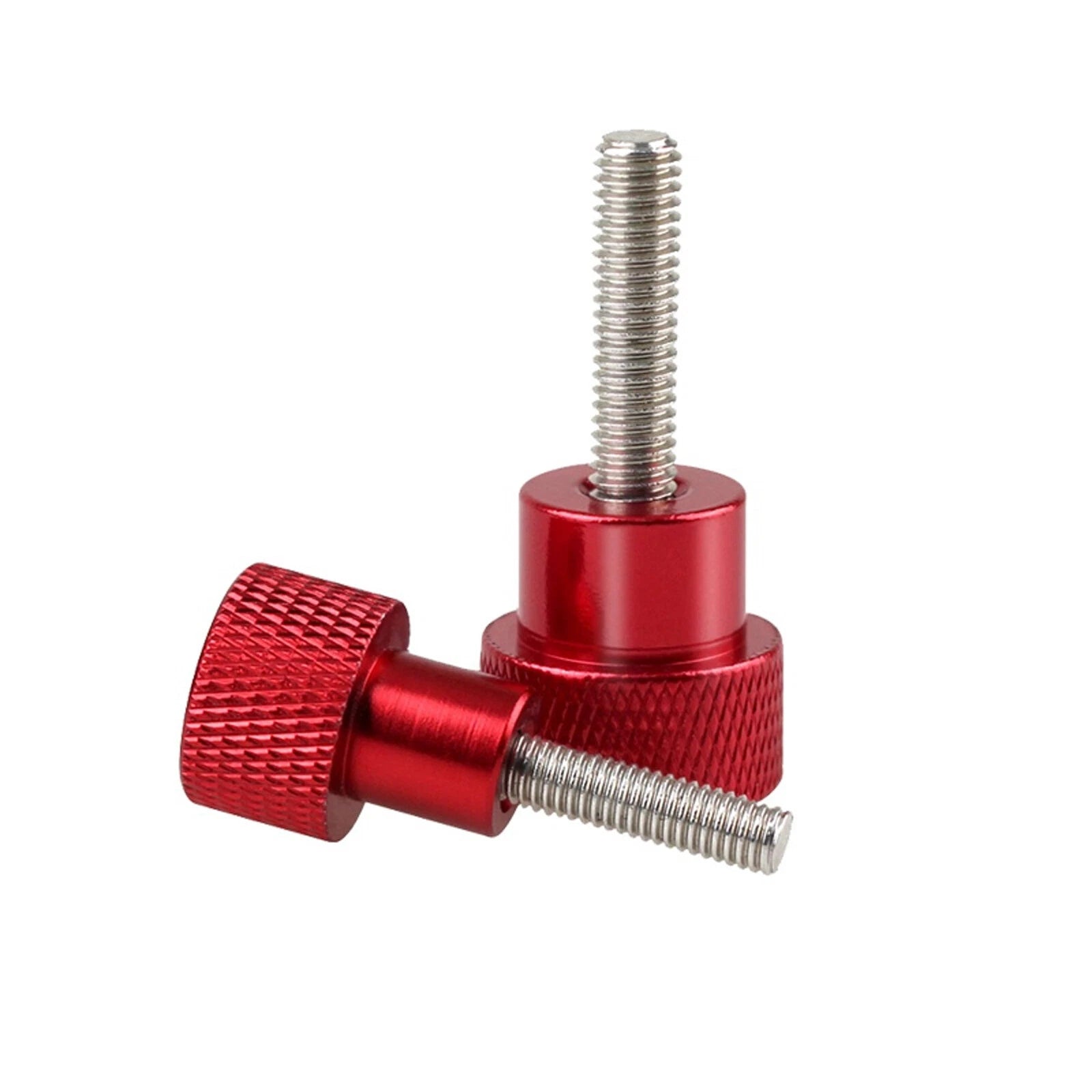 1/4" Knurled Thumb Screws – Stainless Steel & Anodized Aluminum Hand Grip Knob Bolts
