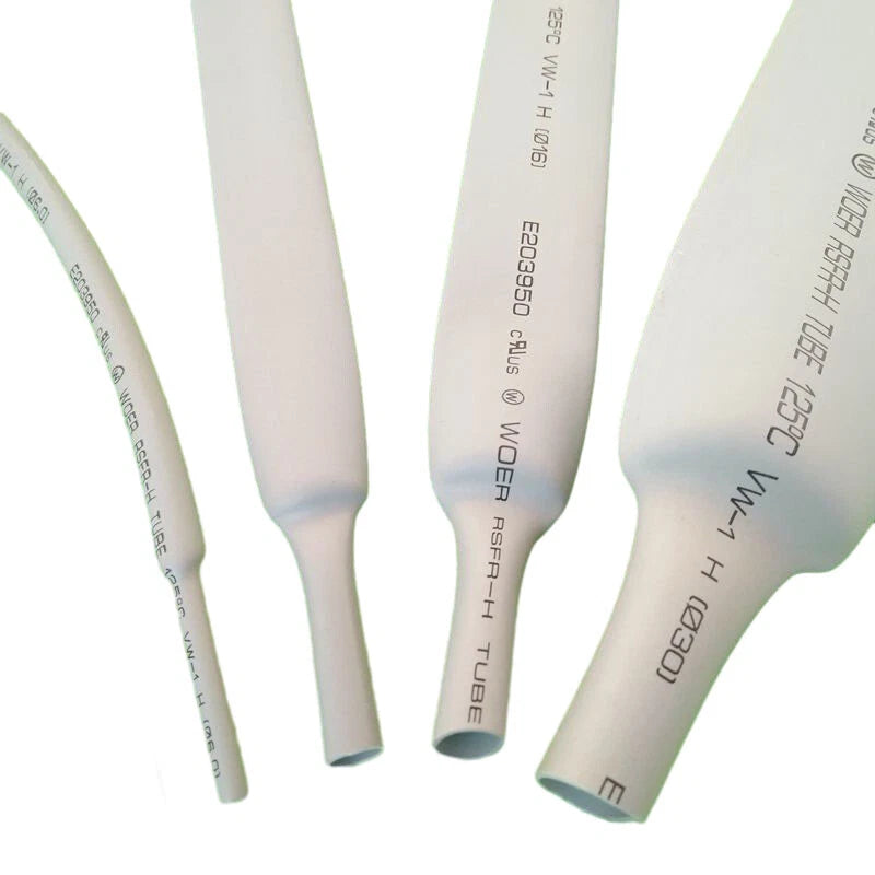 2:1 Heat Shrink Tubing — Grey Electrical Shrinkable Sleeving, Ø1mm to Ø50mm
