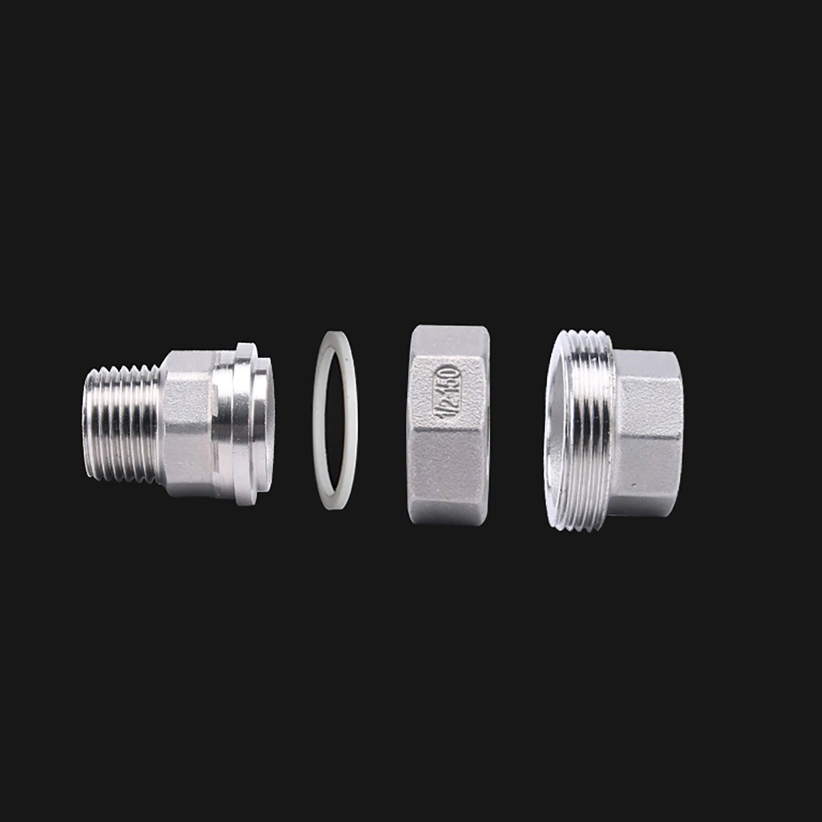 304 Stainless Steel BSP Female Male Union Connector Pipe Fitting — DN8 to DN50