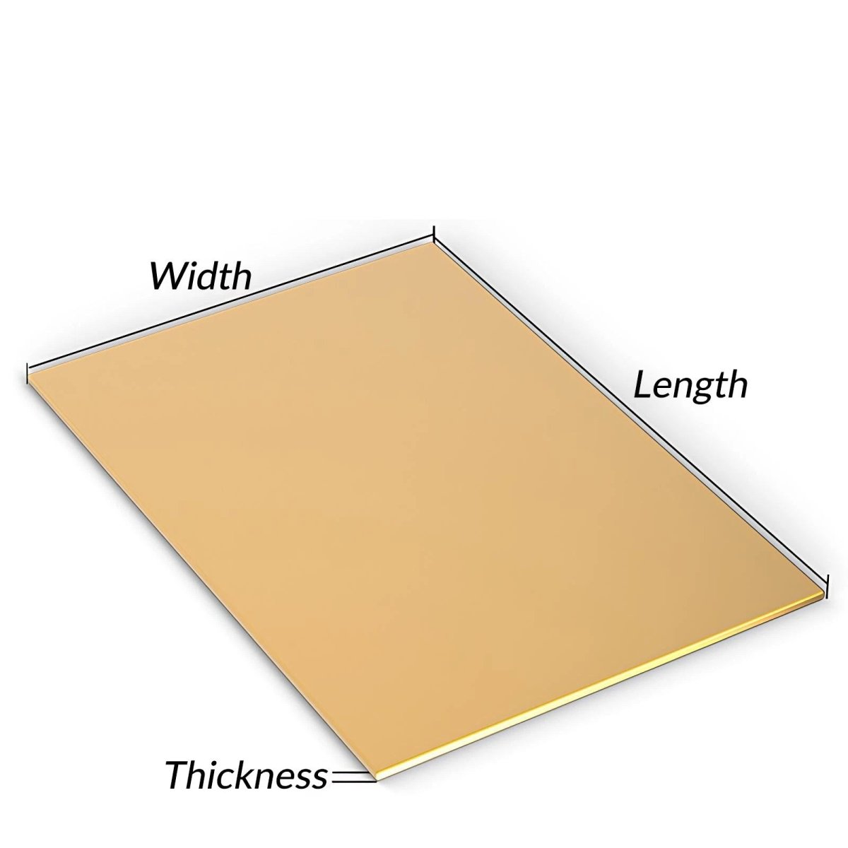Natural Brass Sheet Metal guillotine cut - 0.5/0.8/1mm to 6mm - Multiple Sizes - HomeDIYer