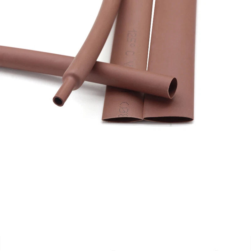 Brown PE Heat Shrink Tubing 2:1 — Electrical Wire Sleeving, 1mm–50mm