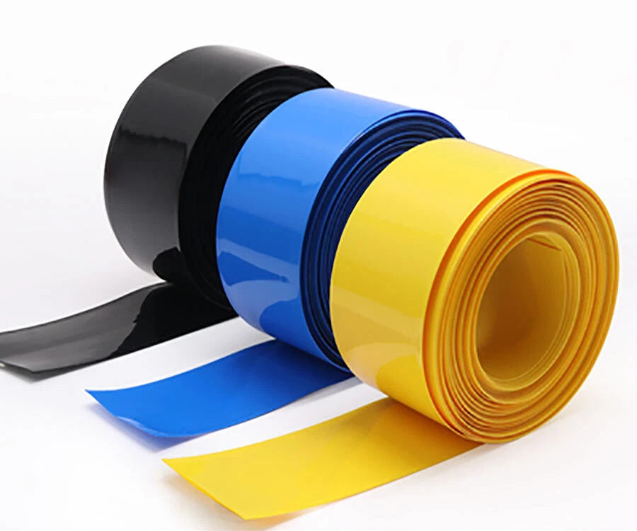 PVC Heat Shrink Tubing – Flat Width 40–55mm, Multiple Colors, 1–100M Rolls