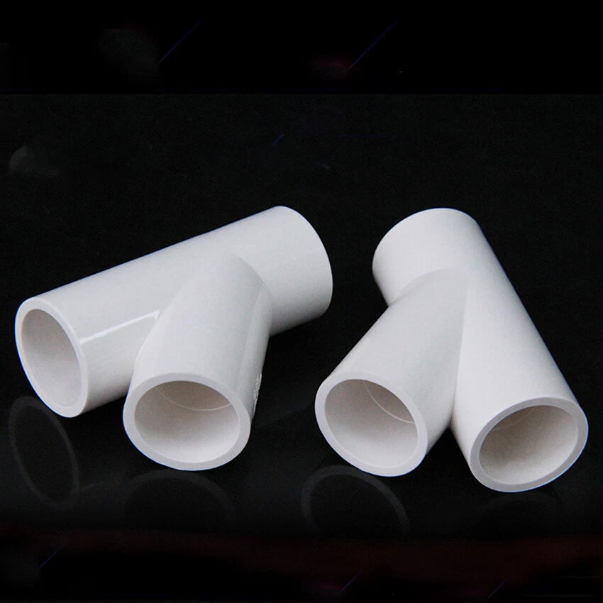 20 25 32 40mm 3-Way PVC Pipe Fittings Lateral Tee 45° Elbow Adhesive Connectors