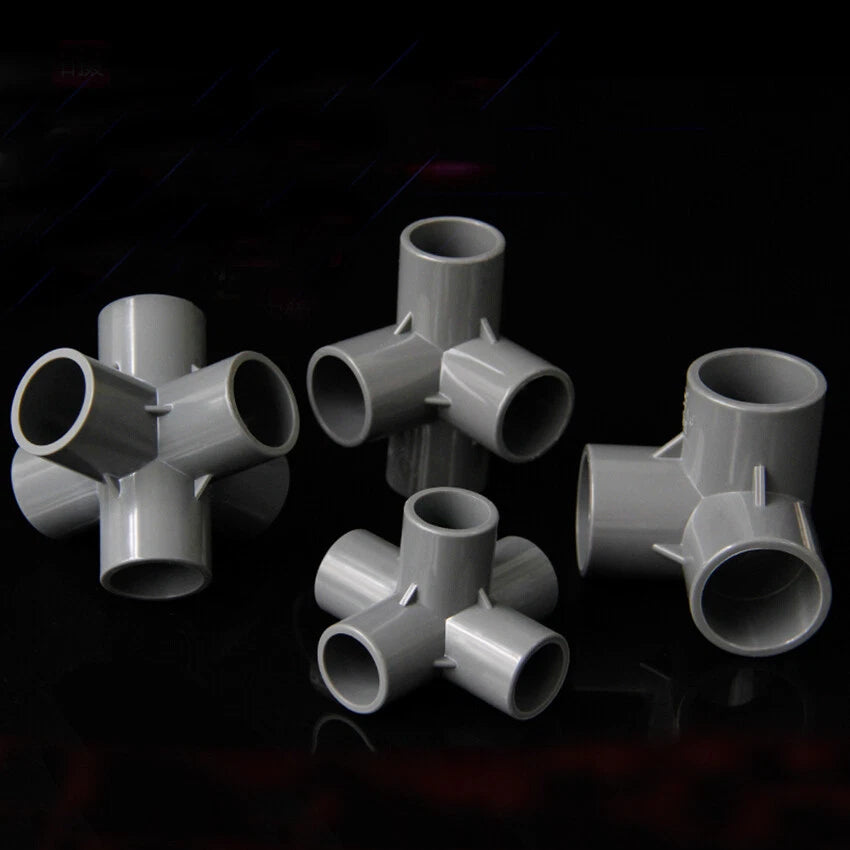 3 4 5 6-Way Elbow PVC Plastic Pipe Fittings Adhesive Connector 20 25 32 40 50mm