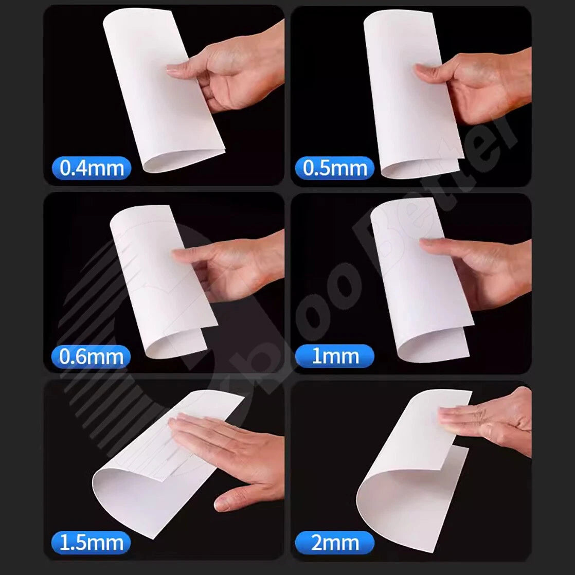 PVC Flat Plate Sheet Thickness=0.2mm~5mm PVC Hard Plastic Panel L=200~300mm