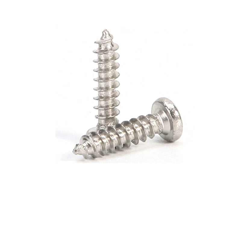 M1 M1.2 M1.4 M1.7 M2 M2.3 M2.6 M3 M3.5 M4 Pan Head Self Tapping Screws – Nickel Plated Carbon Steel