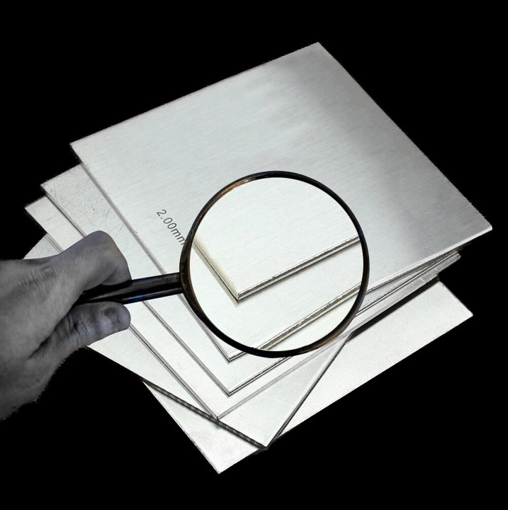 304 Stainless Steel Thin Plate Sheet 100x100mm Thick 0.01/0.02/0.03/0.04mm-2.5mm
