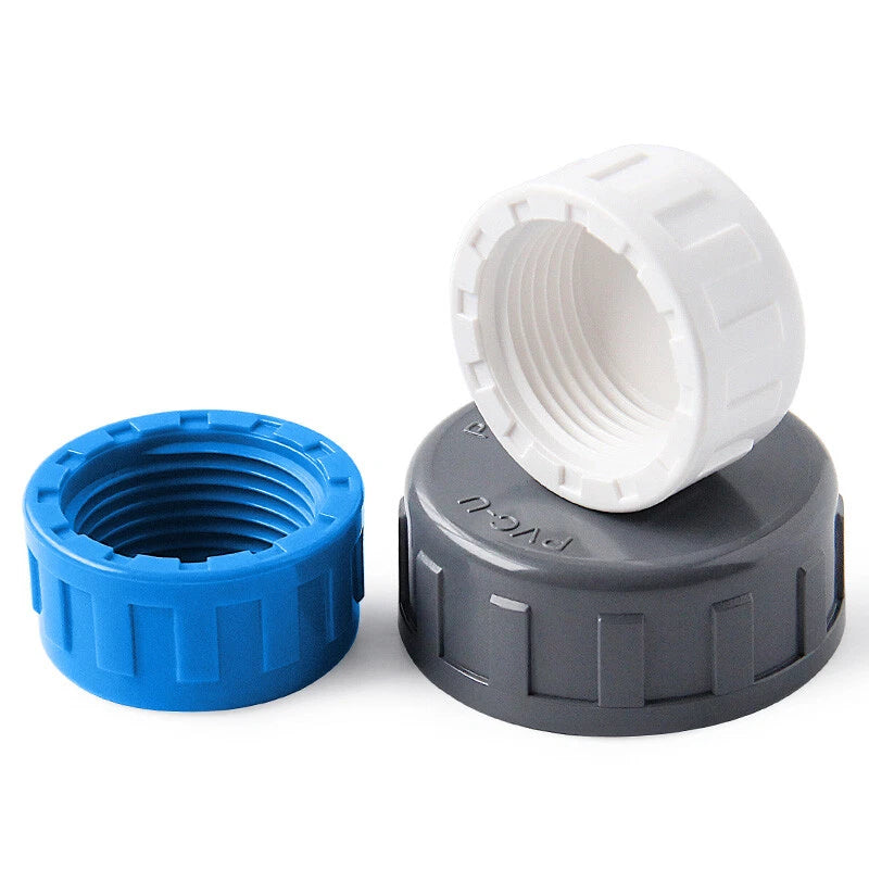 Water Pipe Cap PVC Stop End Female Thread Fittings Plug Lock 20 25 32 40 50 63mm