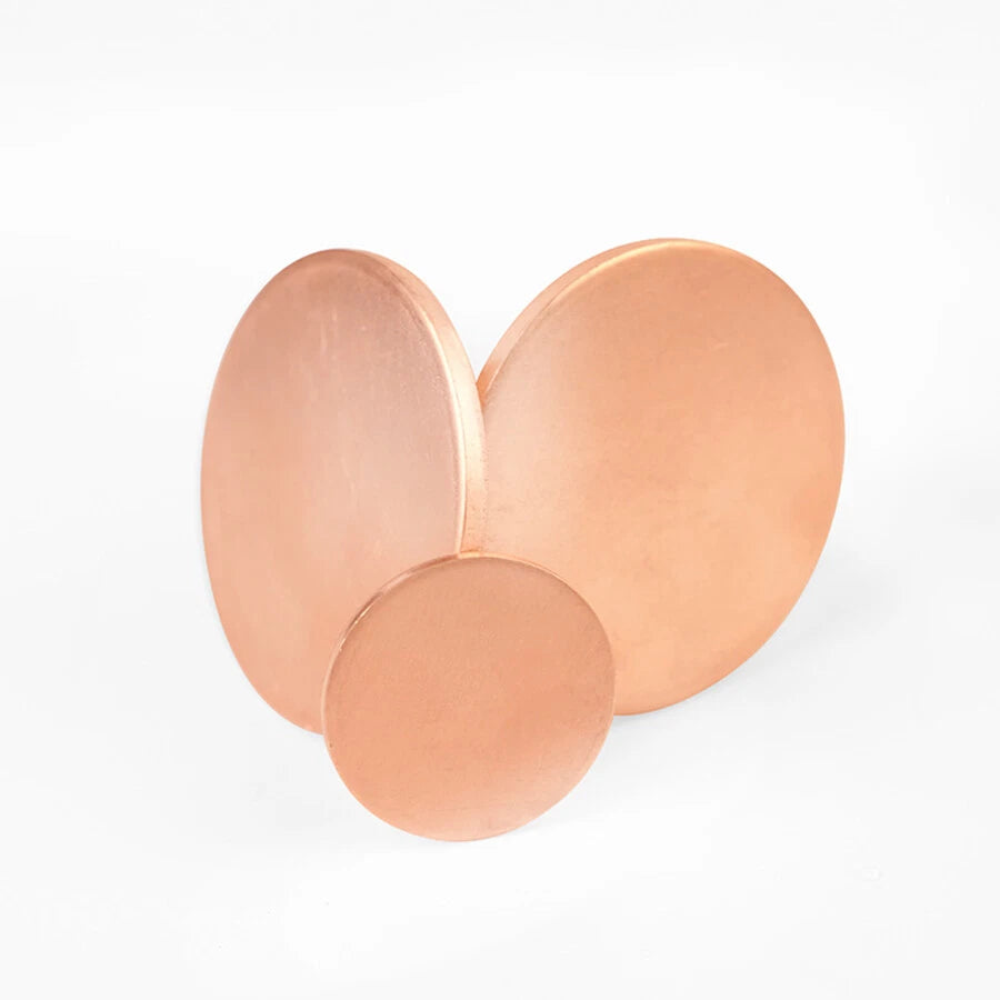 T2 Solid Copper Discs Blanks Metal Round Sheets Dia 10-200mm Thick 0.5mm - 4mm