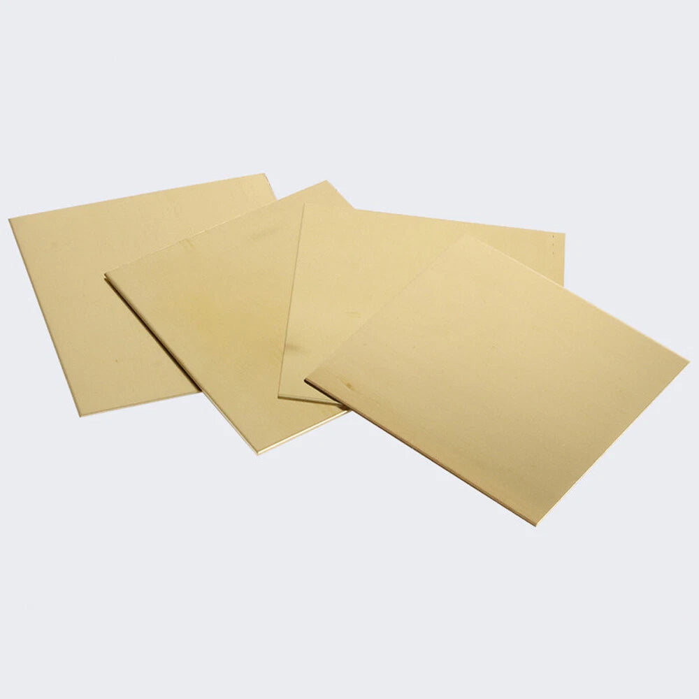 Brass Sheet Metal Plate Models Craft DIY 1/1.2/1.5/2/2.5/3/4mm Thick Select Size