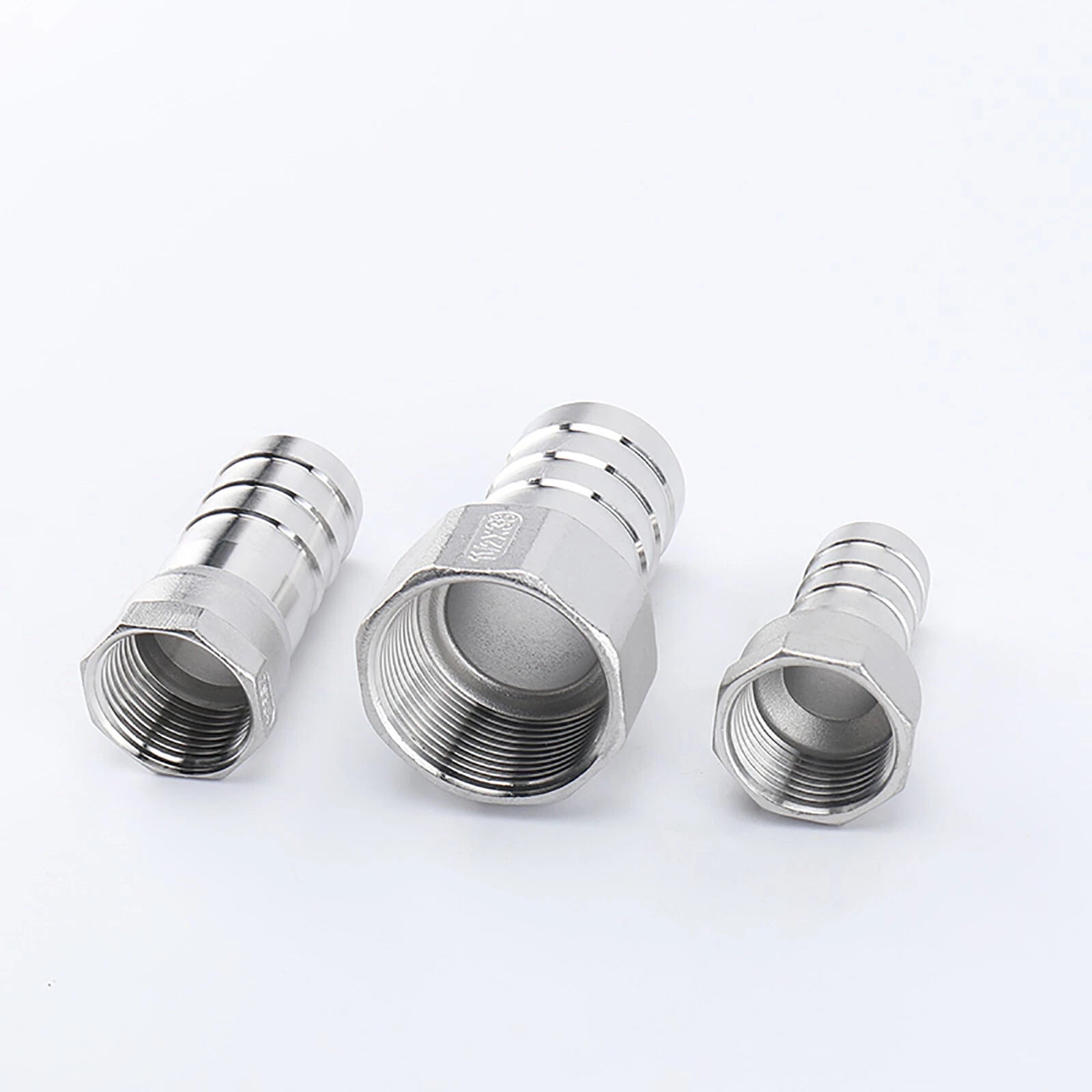 Stainless Steel Female BSP Hose Tail Barbed Connector — 1/2" to 2" Pipe Thread