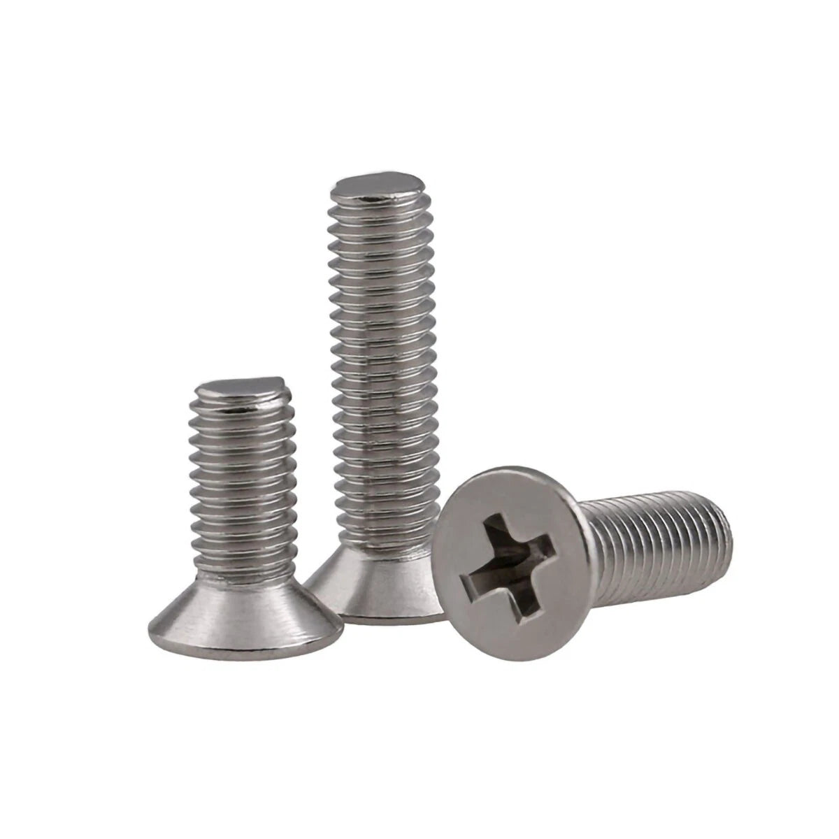 Countersunk Machine Screws M1–M10 | Flat Head Phillips | 304 Stainless Steel