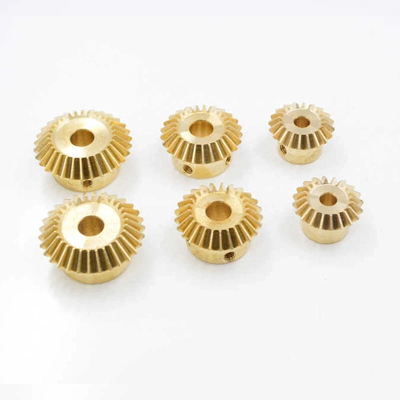 0.5M/0.8/1M/1.5M Brass Umbrella Tooth Bevel Gear Helical Motor Gear 15/20/25/30T