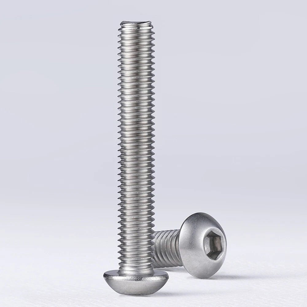 316 Stainless Steel Button Head Socket Cap Screws | M3 M4 M5 M6 M8 M10 | Hex Socket Drive - HomeDIYer